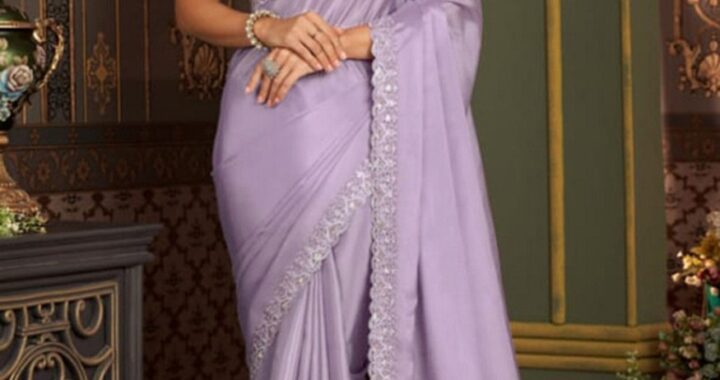 lavender colour saree